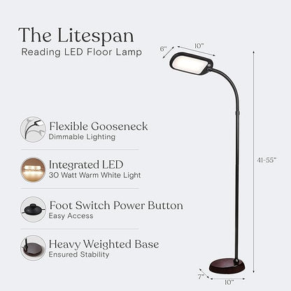 Brightech Litespan Slim LED Floor Reading Lamp - Image 4