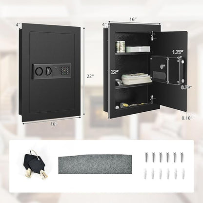 S AFSTAR Wall Safe Box, Electronic Digital Safe Box - Image 6