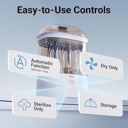 Bear Bottle Sterilizer and Dryer, 2 Layers Large Electric Steam Baby Bottle - Image 4