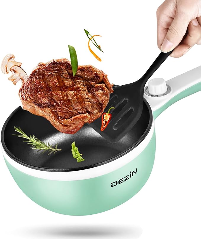 Dezin Hot Pot Electric Upgraded, Non-Stick Sauté Pan, Rapid Noodles Electric Pot - Image 9