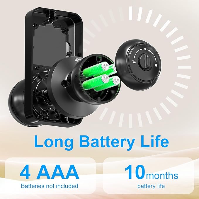 Smart Door Lock with Knob, LinkThai Keyless Entry Fingerprint Lock with - Image 8