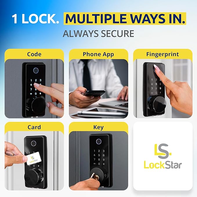 LOCKSTAR® Smart Door Lock • Keyless Entry Deadbolt Door Lock • Multiple Entry - Image 2