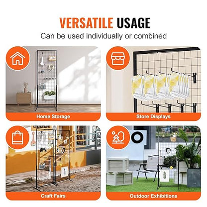 VEVOR 2 x 5.6 in Grid Wall Panels, 2 Packs Wire Gridwall Display Racks Tower - Image 6