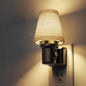 L LOHAS LED Night Lights Plug into Wall, Linen Fabric Round Platform Decor by LLOHASLED