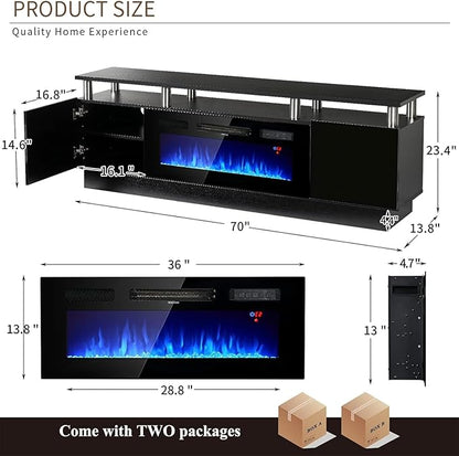 oneinmil 2 Tier TV Console Stand - Image 2