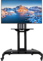 GCCSJ Rolling TV Stand with Adjustable Shelf，Portable TV Stand on Wheels by GCCSJ