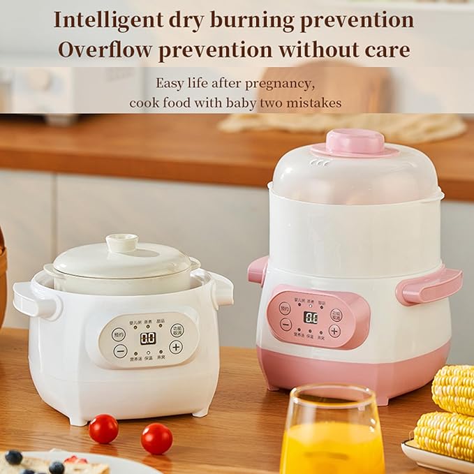 1L Ceramic Stew Pots Electric Porridge Soup Cooker - Image 5
