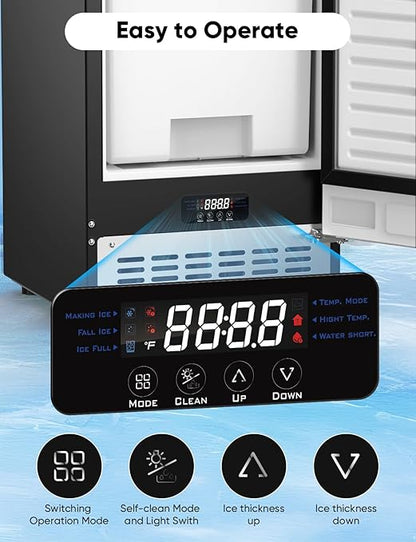 Coolski 15" W Commercial Under Counter Ice Maker Machine, 80 Lbs/Day, Bulit-in - Image 5