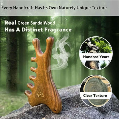 4-in-1 Wooden Gua Sha Tool for Face & Small Body, Scalp & Head Massage for - Image 6
