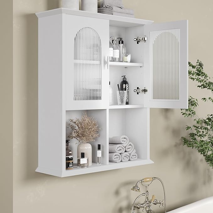 CJL Bathroom Wall Cabinet with Fluted Door, 23.6'' x 29.5'' Medicine Cabinet - Image 2