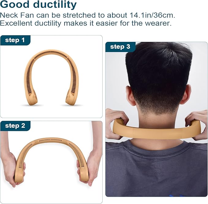 CIVPOWER Neck Fan: Portable Personal Neck Cooling Rechargeable Bladeless Fan - Image 10