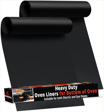 2 Pack Large Thick Heavy Duty Non Stick Teflon Oven Liners Mat, by ThreadNanny