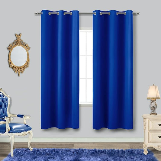 KOUFALL Cobalt Blue Blackout Curtains by KOUFALL