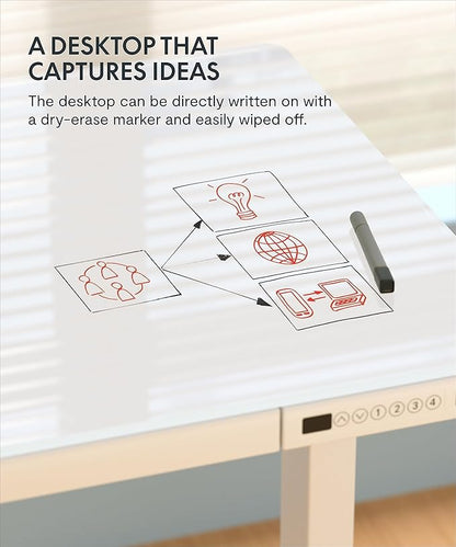 SANODESK Standing Desk with Drawer, Electric Height Adjustable Home Office Desk - Image 4
