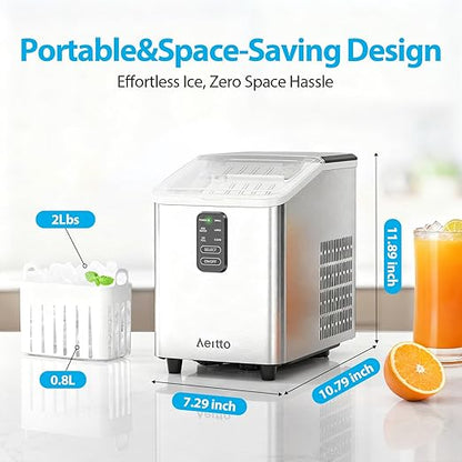Aeitto Ice Maker Countertop 26lbs/24H, Ice Machine 8 Ice Cubes Ready in 6 Mins - Image 6