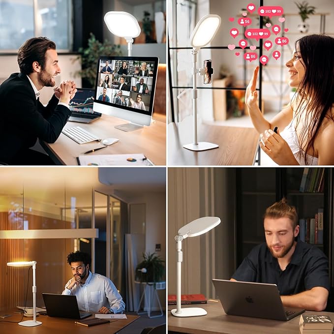 Lighting for Video Calls, 30 Light Modes Video Conference Light, Desk Ring Light - Image 3