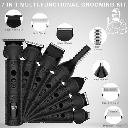 Scttomon Beard Trimmer for Men Professional Mens Beard Grooming Kit T-Blade - Image 2