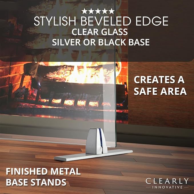 Premium Tempered Glass Fireplace Screen - Image 5