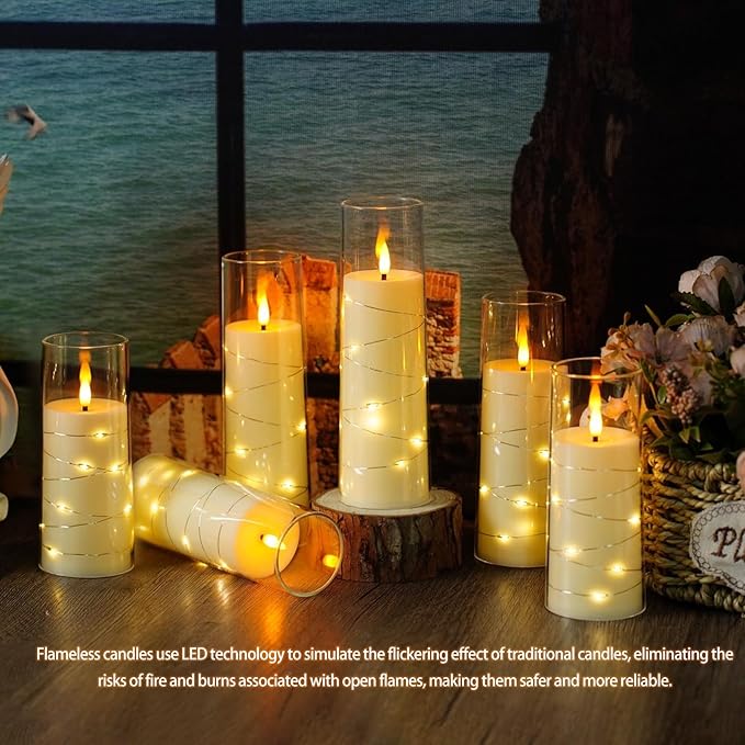 Flickering Flameless LED Candles, Battery Operated Candles 9 Pcs - Image 5