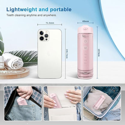 JNGOODS Mini Portable Water Flosser Oral Irrigator Water Teeth Cleaner Pick - Image 7