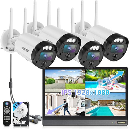 【All-in-One Security System】 5MP Outdoor Wireless Security Camera System by WEILAILIFE