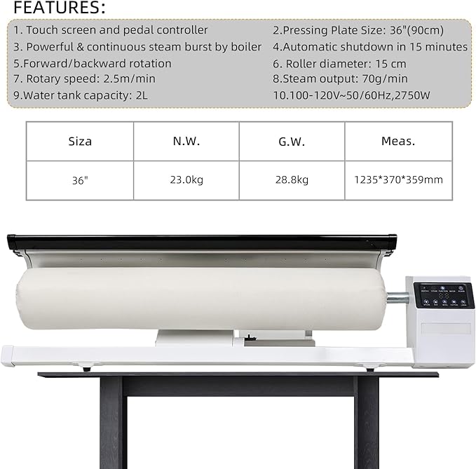 Rotary Roller Iron Steam Press Hotel Linen Ironing Machine - Image 5