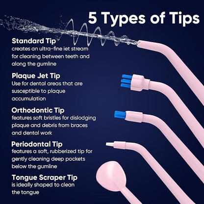 MySmile LP211 Cordless Water Flossers, Portable Rechargeable Oral Irrigator - Image 4