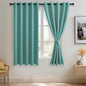 JIUZHEN Turquoise Blackout Curtains by JIUZHEN