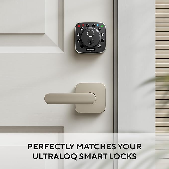 ULTRALOQ Passage Lever Door Handle, Reversible Handle No Lock - Image 2