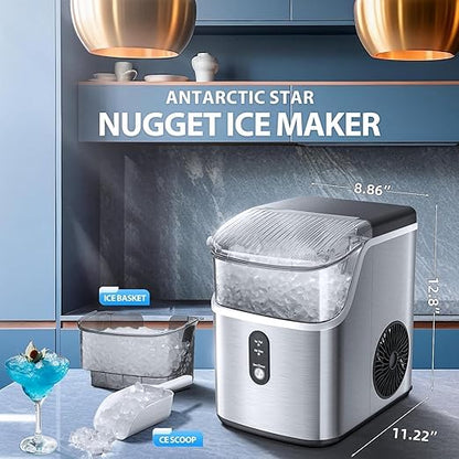 Antarctic Star Nugget Ice Maker Countertop, Chewable Nugget Ice Machine - Image 4