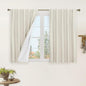LAMIT Natural 100% Blackout Linen Curtains, 40 Inches Linen Textured Thermal by LAMIT