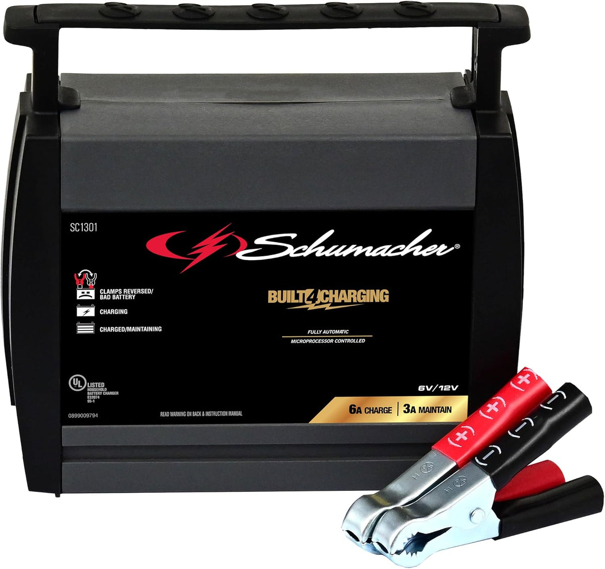 schumacher electric battery charger and maintainer, sc1301, 3-in-1, main product view