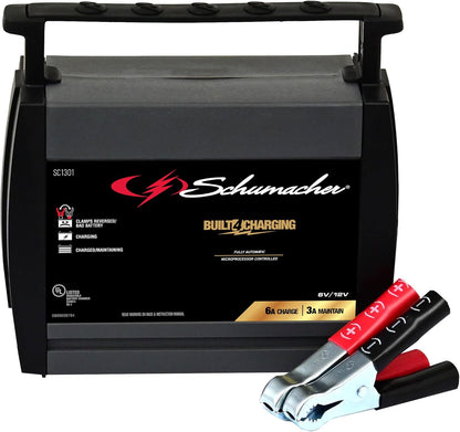 schumacher electric battery charger and maintainer, sc1301, 3-in-1, main product view