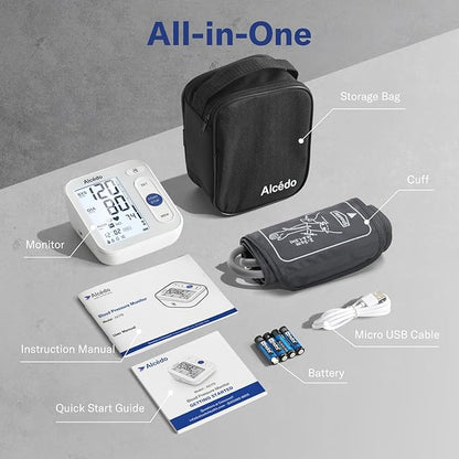 Alcedo Blood Pressure Monitor for Home Use, Automatic Digital BP Machine - Image 7