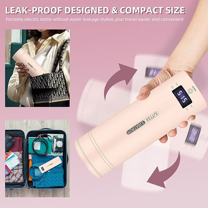 Travel Electric Kettle Portable Small Mini Tea Coffee Kettle Water Boiler - Image 3