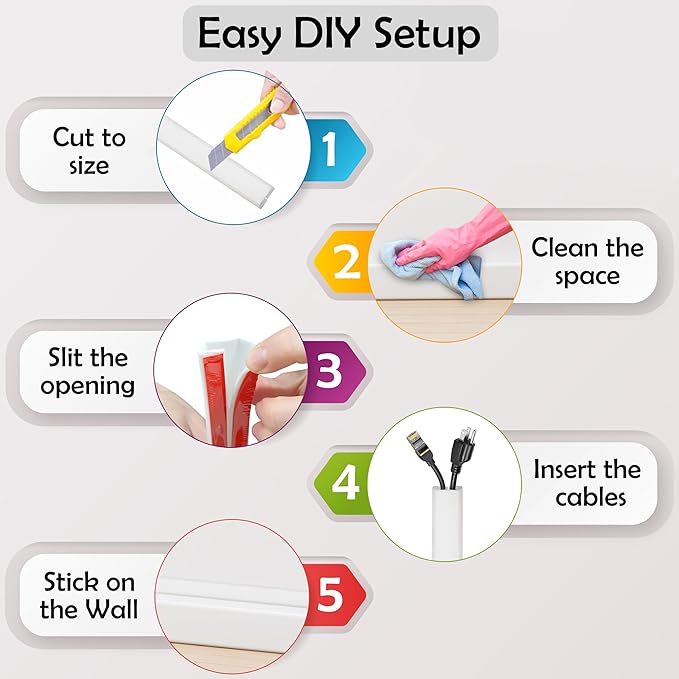 Rubber Bond TV Cord Hider Cable Protector - Image 7