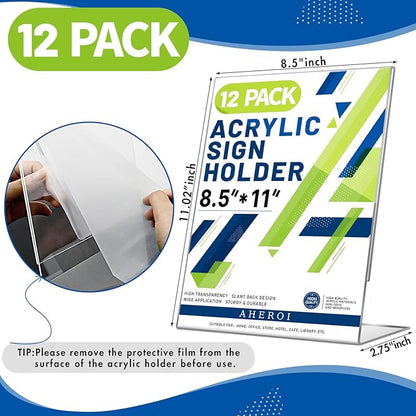 Aheroi 12 PCS Acrylic Sign Display Stands - Image 2
