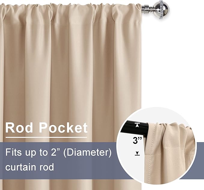 JIUZHEN Blackout Curtains for Bedroom - Image 5