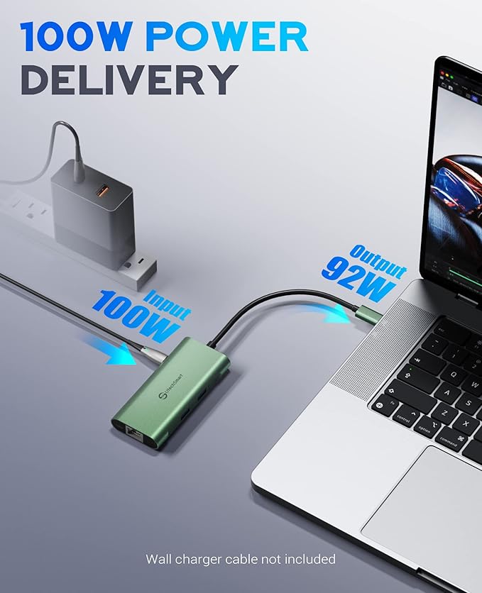 UtechSmart USB C Hub, Ethernet Multiport Adapter 6 in 1 USB C to HDMI Dock - Image 3