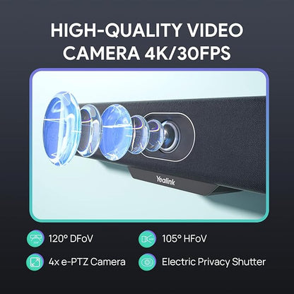 Yealink Video Conference Camera, 4K Webcam, 120° Ai Auto Framing, 8 Microphone - Image 5