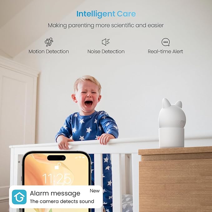 ieGeek 1080P Baby Monitor with 2 Cameras | 4.3" Split-View - Image 7