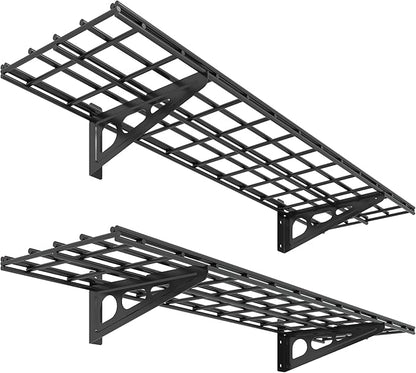 FLEXIMOUNTS 2-Pack 1x4ft 12-inch-by-48-inch Wall Shelf Garage Storage Rack Wall by FLEXIMOUNTS