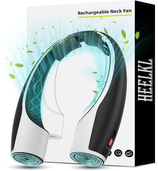 AI Neck Fan, 4 Speeds Adjustable Portable Personal Fan Rechargeable, 4000 mAh by Unknown