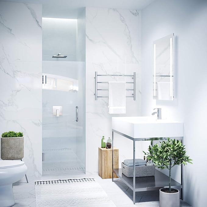 ANZZI 72" x 30" Frameless Shower Door in Polished Chrome, Water Repellent Glass - Image 2