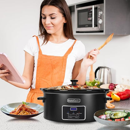HOMECOOKIN 8 Quart Programmable Slow Cooker, Kitchen Appliances, Perfect - Image 6