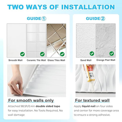 STICKGOO 3D Wall Panels, Brushed Silver Decorative Wall Covering Panels - Image 7