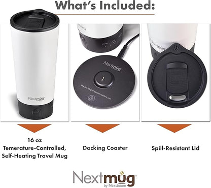 Nextmug Go - Temperature-Controlled, Self-Heating Travel Mug - Image 3