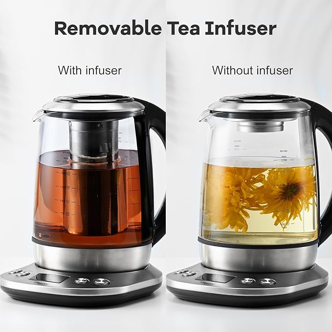 Mecity Electric Tea Kettle Borosilicate Glass Tea Maker - Image 4