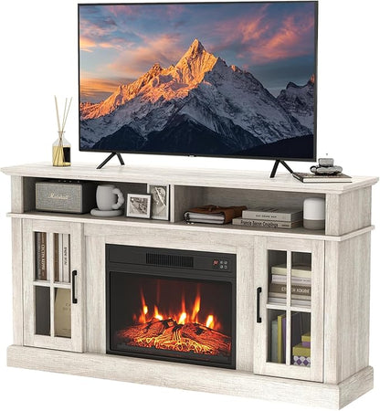 SIMOE Electric Fireplace TV Stand, 58 Inch Modern Console by SIMOE