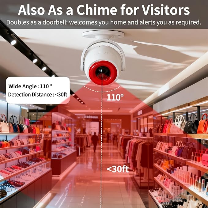 1 Pack Wireless Motion Detector Alarm - Image 3